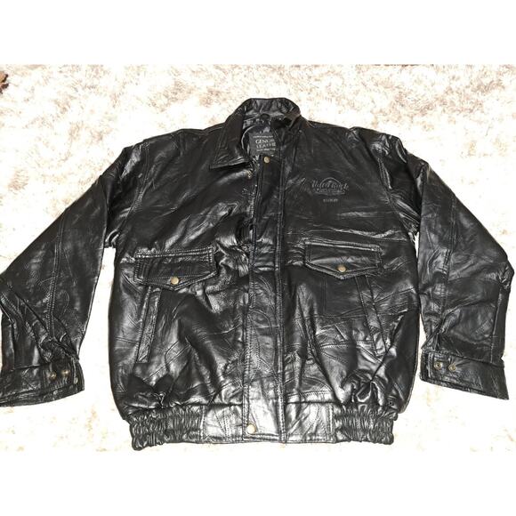 hard rock Biloxi Leather Black jacket size XL - Picture 1 of 6
